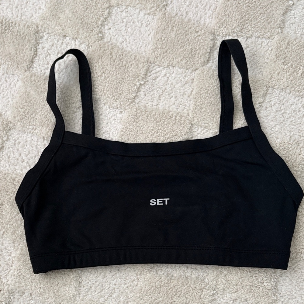 Set Active Women's Black Sports Bra